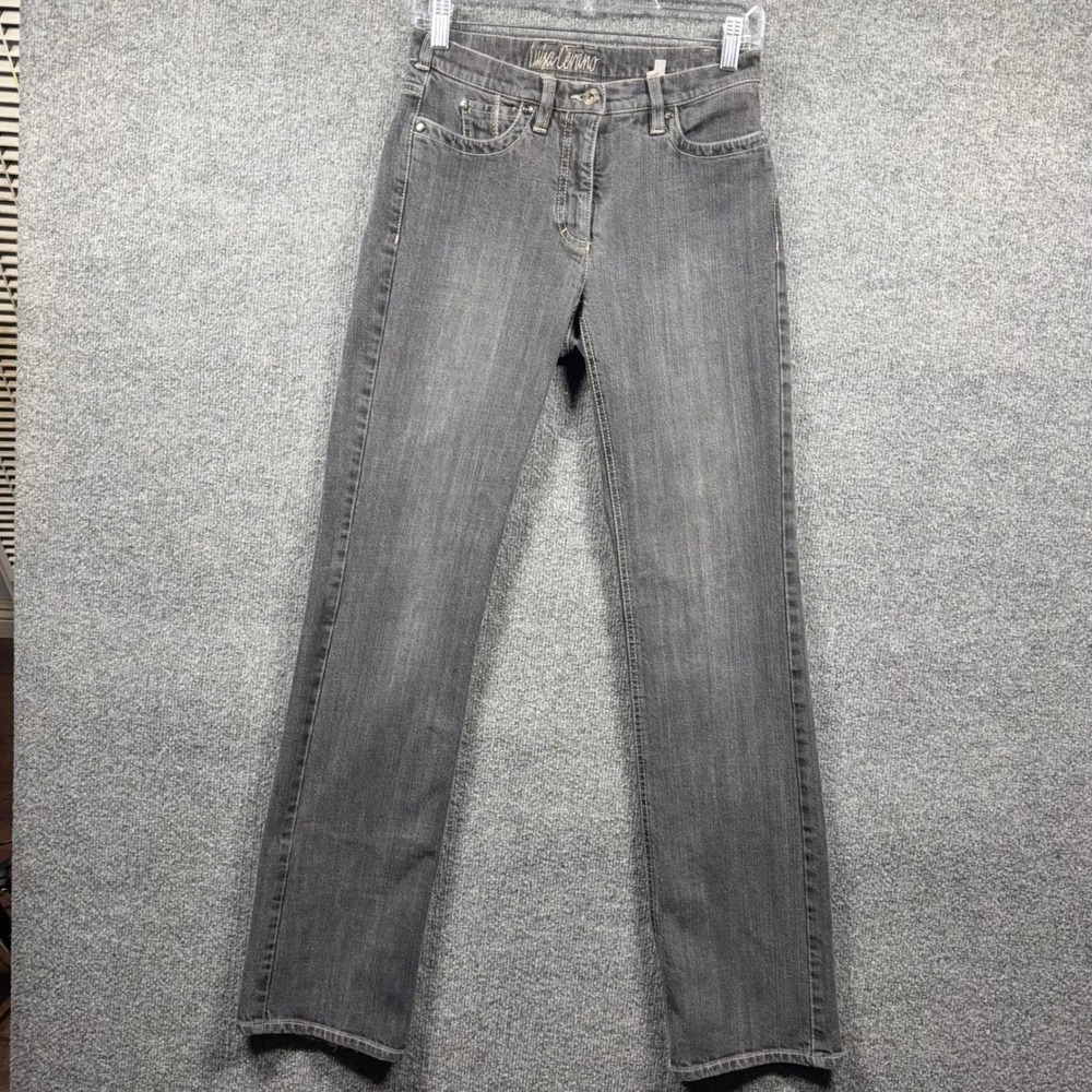 Luisa Cerano Jeans Womens 6 Straight Leg Faded Denim‎ Embroidered Pockets